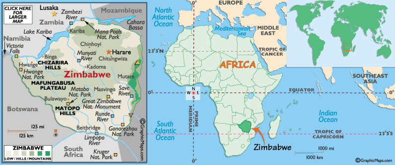 Maps Zimbabwe
